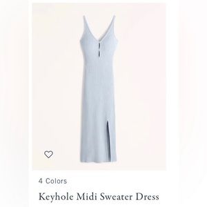 Abercrombie & Fitch Keyhole Midi Sweater Dress NWT
